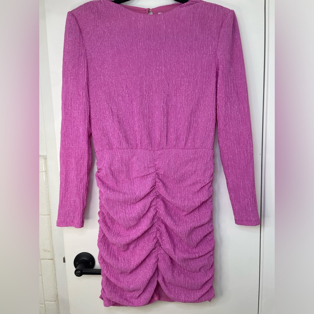 SAYLOR Sonja Ruched Skirt‎ Long Sleeve
Minidress Coctail Pink Orchid Dress - Picture 10 of 15